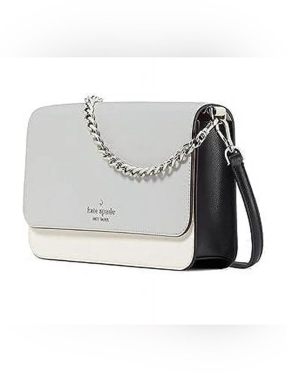 Kate Spade New York Madison Willow Mini Flap Crossbody Bag, platinum grey multi